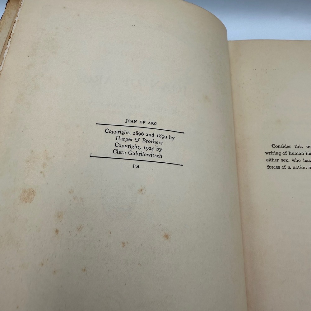 Personal Recollections of Joan of Arc Mark Twain 1926 Harper & Brothers Book - Picture 8 of 16
